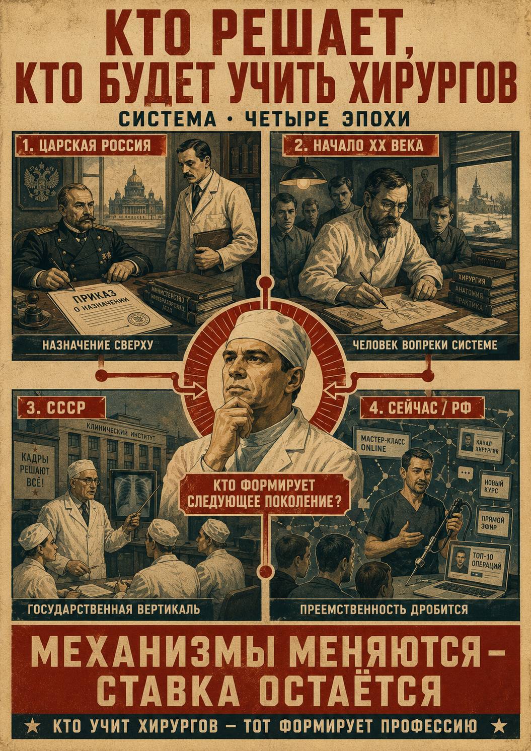 Кто решает, кто будет учить хирургов