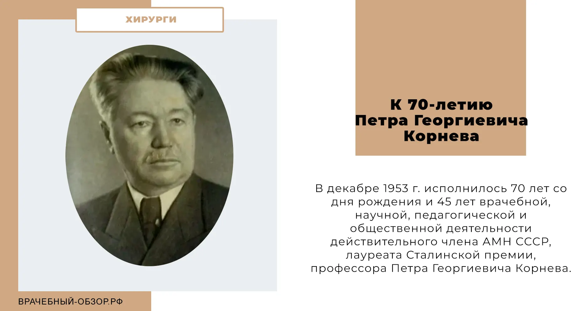 К 70-летию Петра Георгиевича Корнева