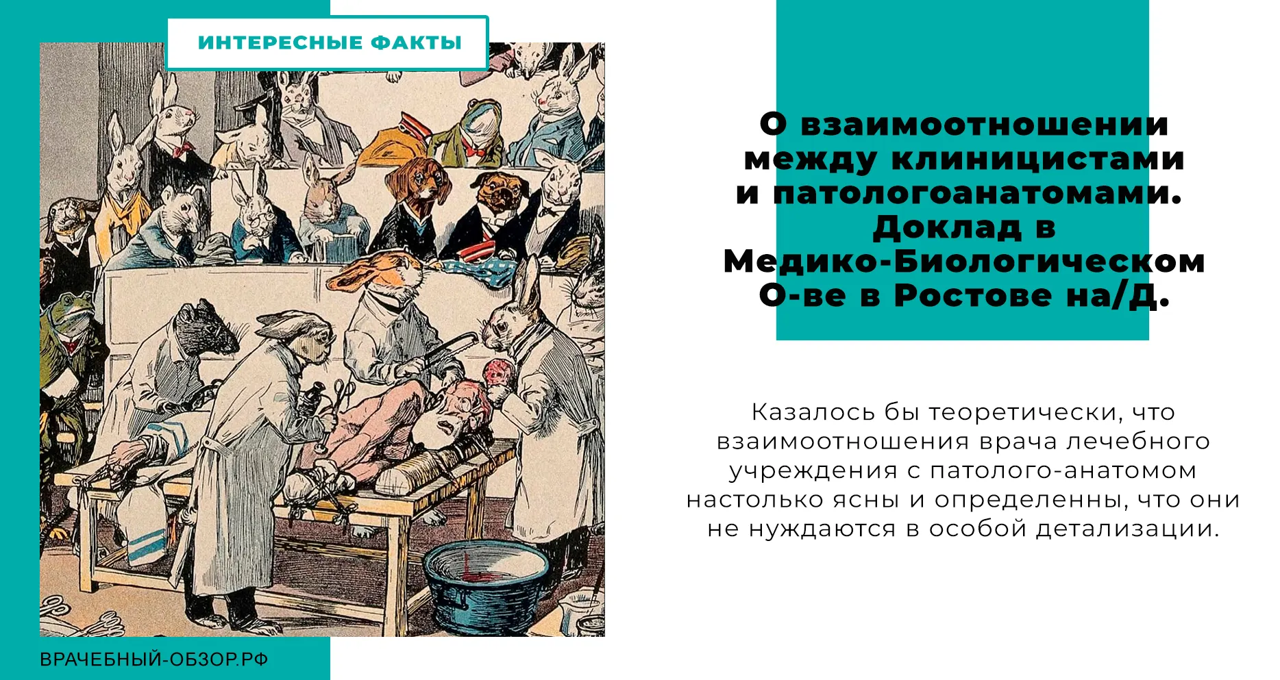О взаимоотношении между клиницистами и патологоанатомами.