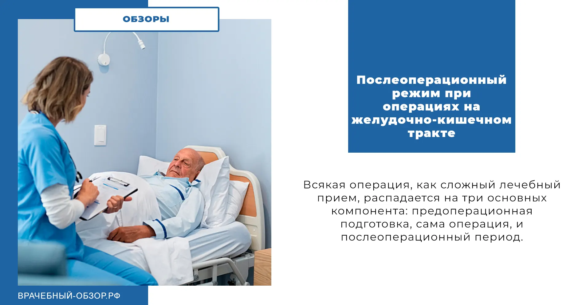 Послеоперационный режим при операциях на желудочно-кишечном тракте